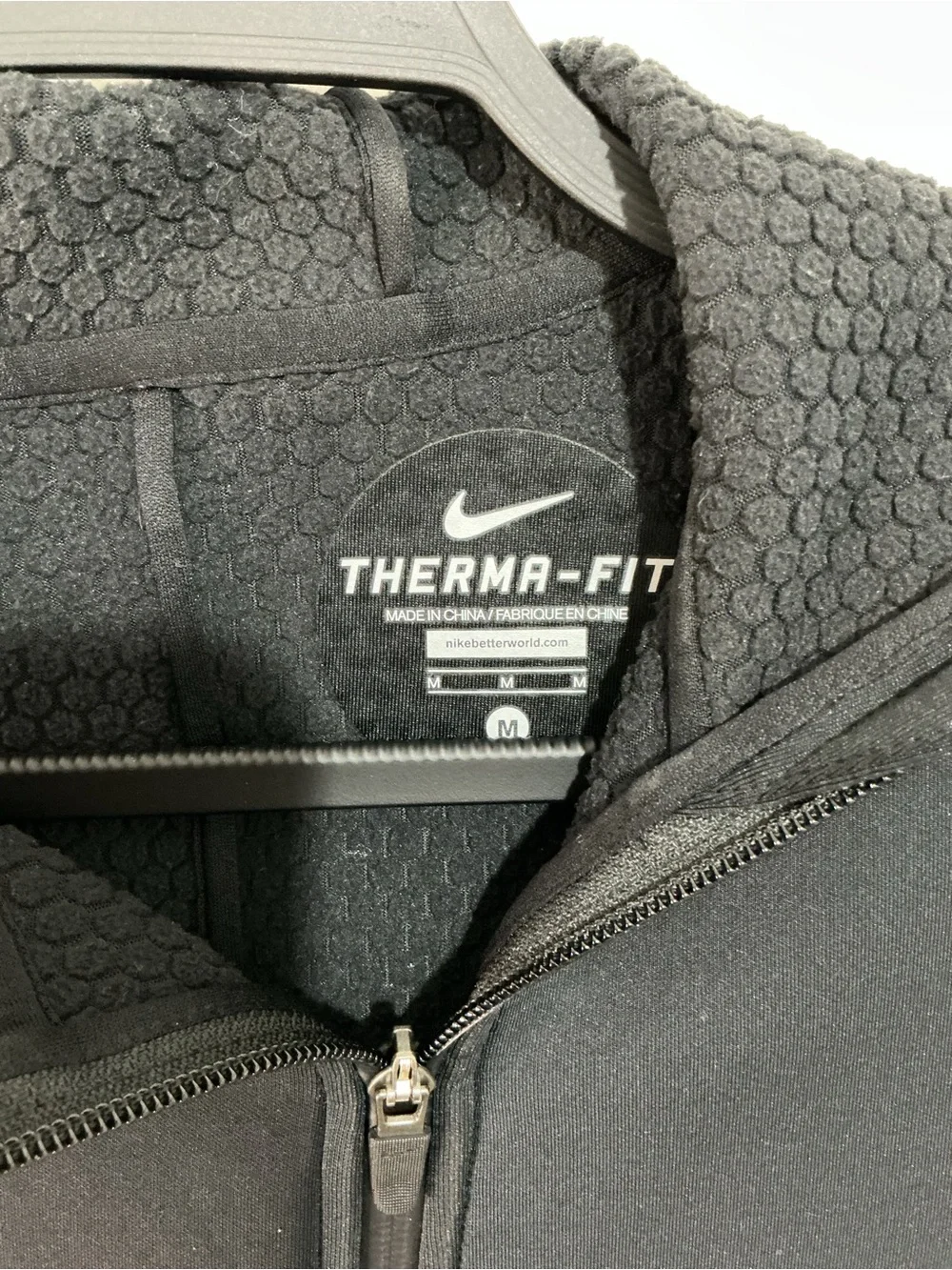 Nike Black Therma-FIT Full-Zip Hooded Jacket for Men